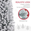 7ft pre-lit decorated flocked Christmas tree – image 6