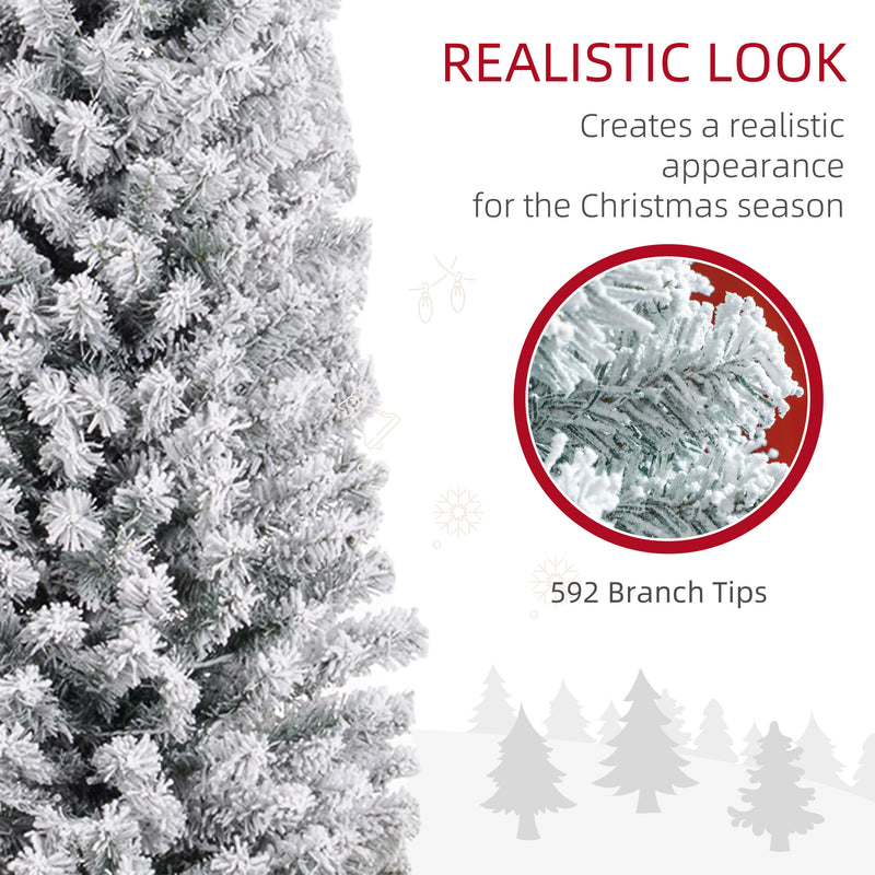 7ft pre-lit decorated flocked Christmas tree – image 6