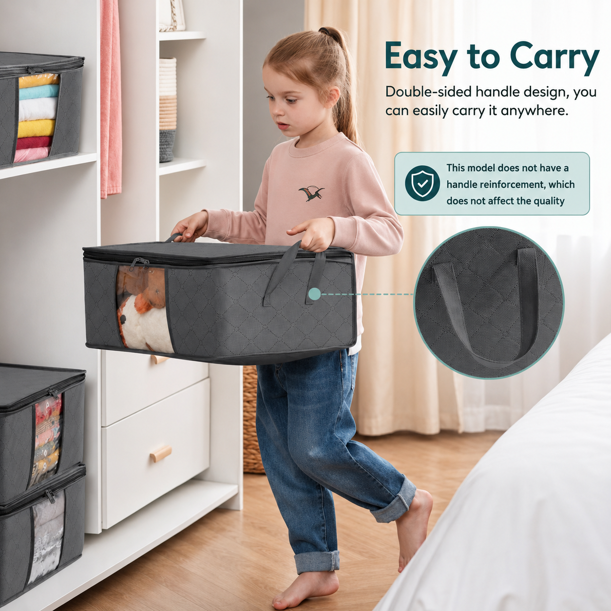 Large Capacity Clothing Storage Bags with Transparent Window