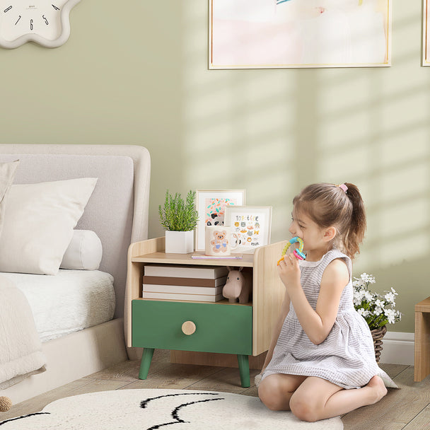 Green kids bedside table – image 2