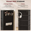 HOMCOM Chest of Drawers, Dresser with 8 Fabric Drawers, Tall Storage Unit with 4 Pockets and 2 Hooks Steel Frame, Black – view 5
