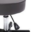 Grey salon stool with backrest – image 8