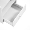 HOMCOM Bedside Cabinet, Bedside Table with Drawer and Shelf for Living Room, White – view 10