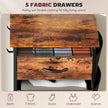 5-drawer fabric chest with side pockets – image 4