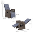 Reclining rattan armchair – image 3