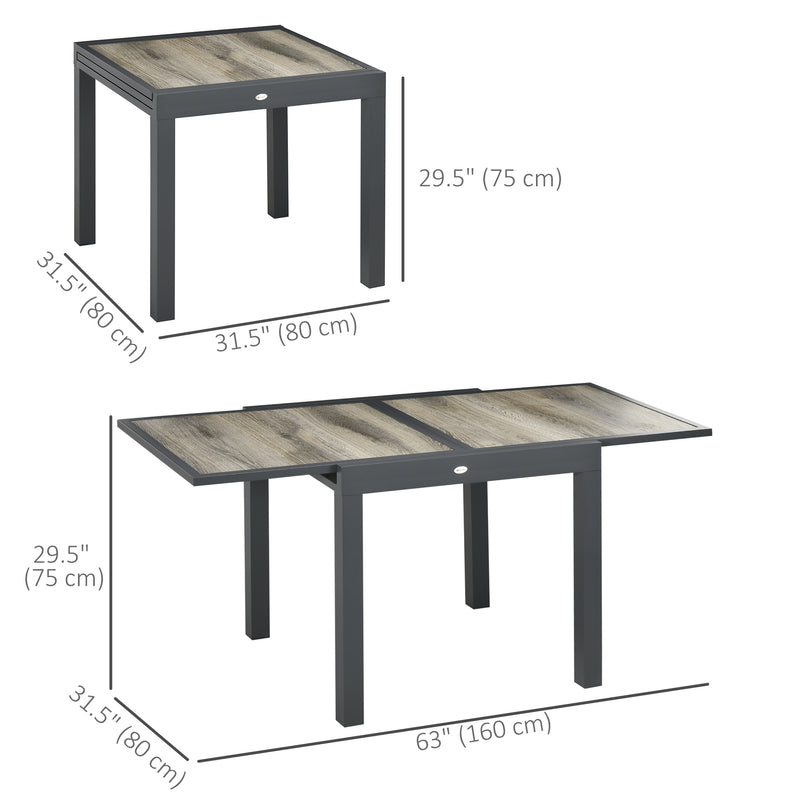 Beige extending garden table – image 3