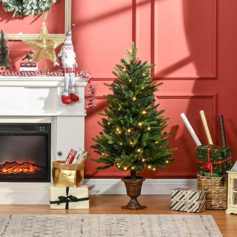 4ft pre-lit Christmas tree with vase base – image 2