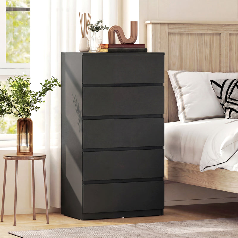HOMCOM Chest of Drawers, 5-Drawer Storage Cabinets, Modern Dresser, Storage Drawer Unit for Bedroom – view 7