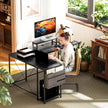 Reversible L-shaped desk – black – image 8
