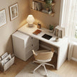 HOMCOM L Shaped Computer Desk with 3 Drawers, 163 x 39 cm Corner Desk, Thick Tabletop, Office Table, White Wood Effect – view 2
