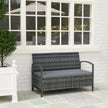 Outsunny 125L Storage Garden Bench, with Cushion - Grey – view 8