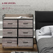 Rustic 6-drawer fabric chest – image 4