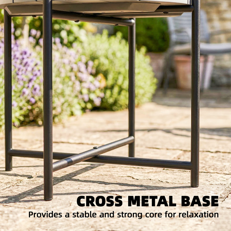 Industrial garden side table dark grey – image 7