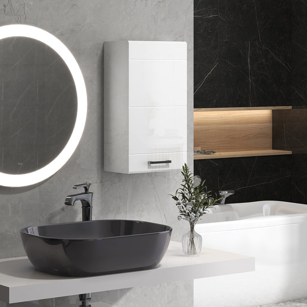 High gloss bathroom wall cabinet – image 2