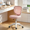 HOMCOM Office Chair, Armless Computer Desk Chair with Breathable Mesh, Adjustable Height, Swivel Wheels, Pink – view 8