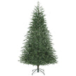 7ft dense full spruce artificial Christmas tree with moulded tips on a foldable stand