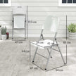 Outsunny Set of Four Foldable Outdoor Chairs - White – view 3