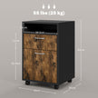Mobile filing cabinet – rustic brown – image 3