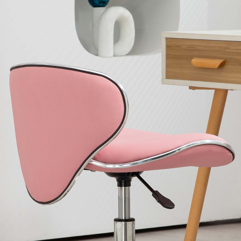 Pink rolling salon chair – image 7