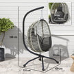 Dark grey hanging egg chair – image 3