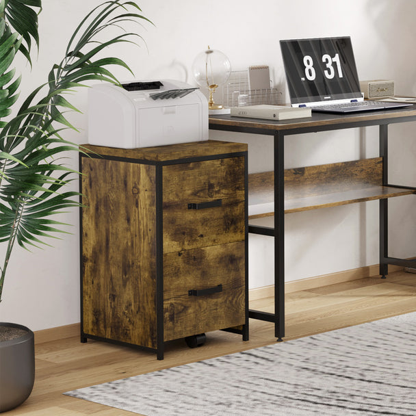 2-drawer industrial filing cabinet – image 2