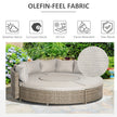 Round rattan daybed sofa set – image 7