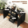 Fluted sideboard with 3 drawers – image 4
