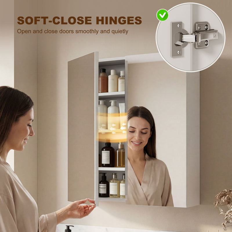 White 60 x 75 cm mirror cabinet – image 7