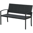 Black rattan garden bench – image 10
