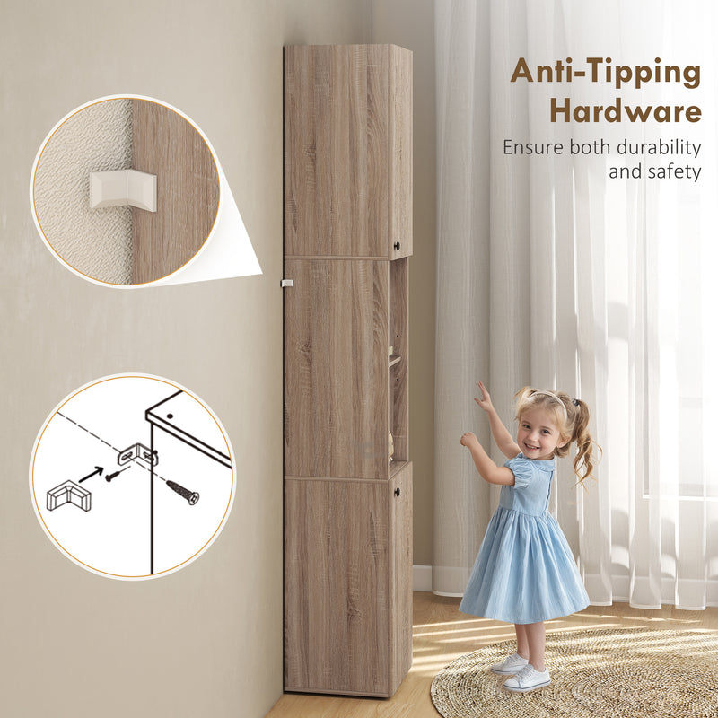 182 cm tall fluted bathroom cabinet – image 6