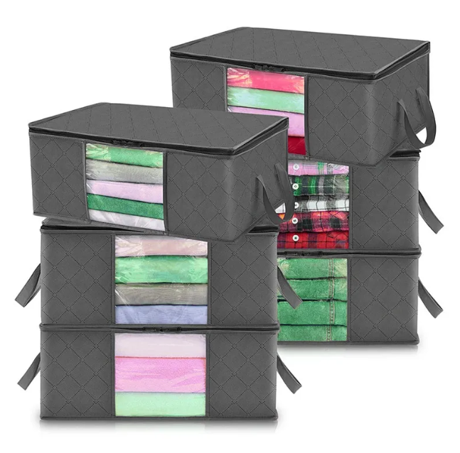 Large Capacity Clothing Storage Bags with Transparent Window
