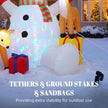 Ground stakes and tether ropes for securing the inflatable