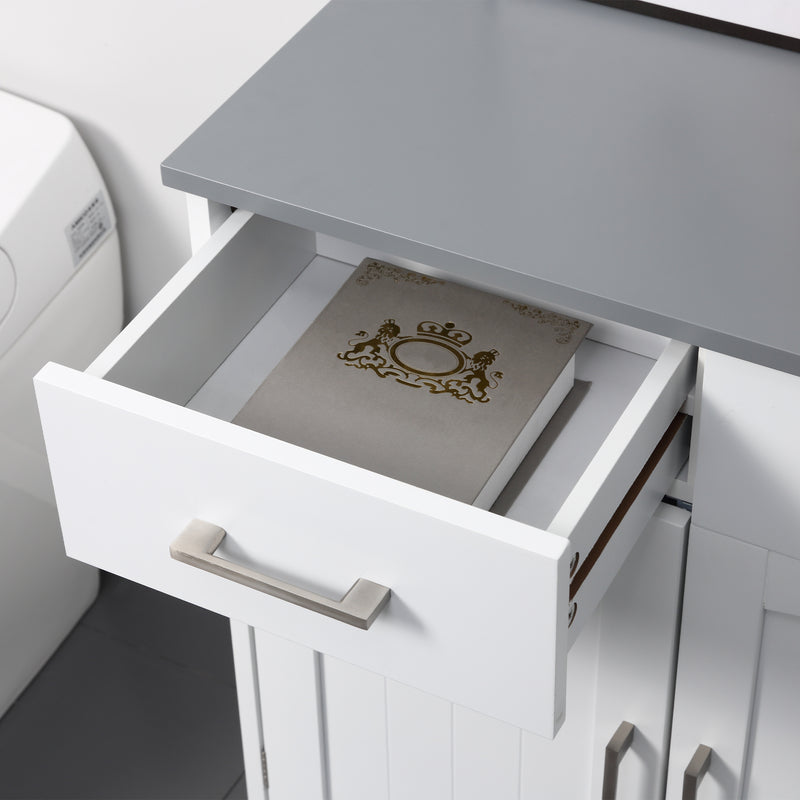 White 2-drawer bathroom cabinet – image 8