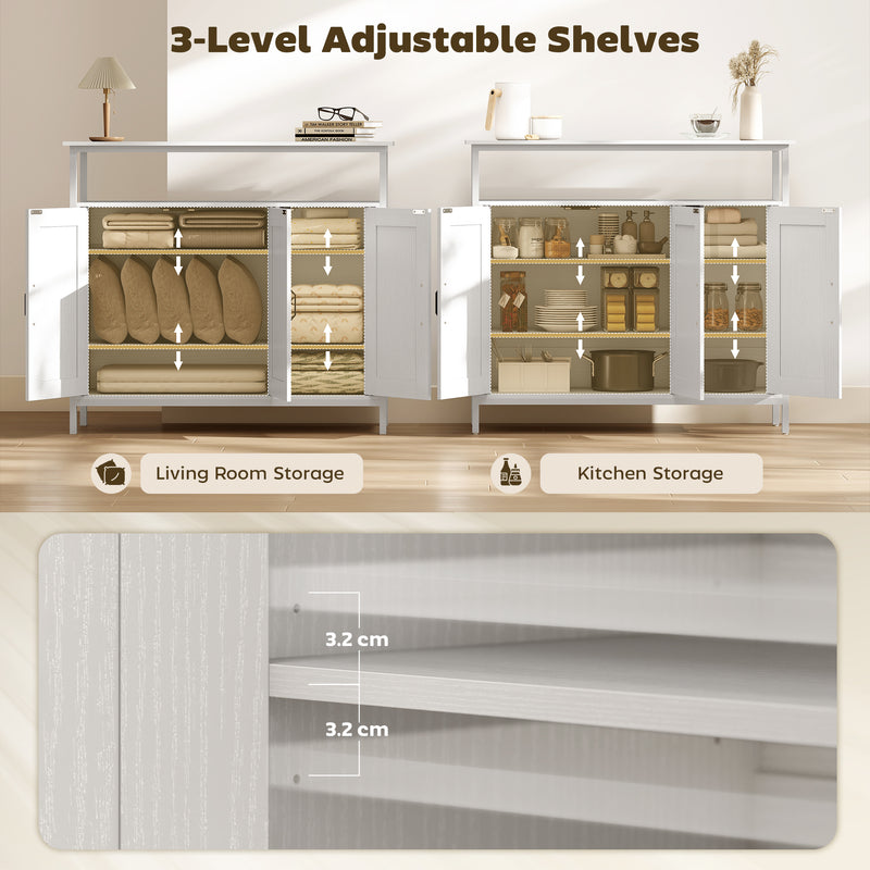 Industrial sideboard with open shelf – image 5
