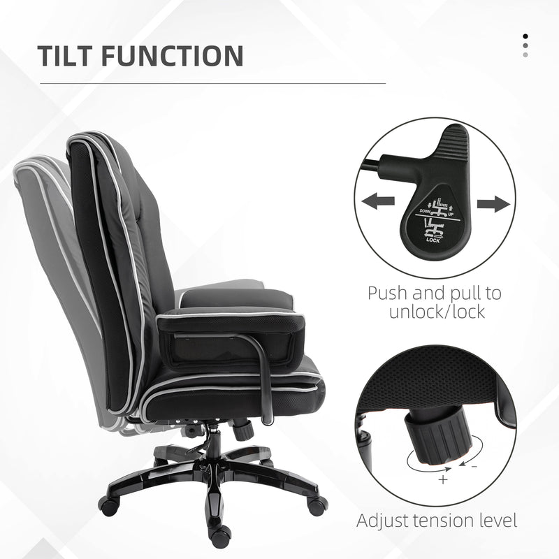 Faux leather executive office chair – image 6