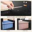 Black 4-drawer lockable filing cabinet – image 5