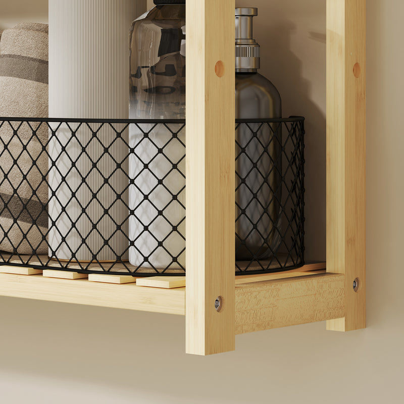 Three-tier bamboo bathroom shelf – image 9