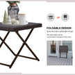 Folding rattan side table – image 6