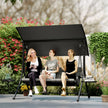 3-seater swing seat with glass tables – image 9
