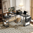 Reversible L-shaped desk – black – image 2