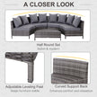 Half-round rattan sofa set – image 6