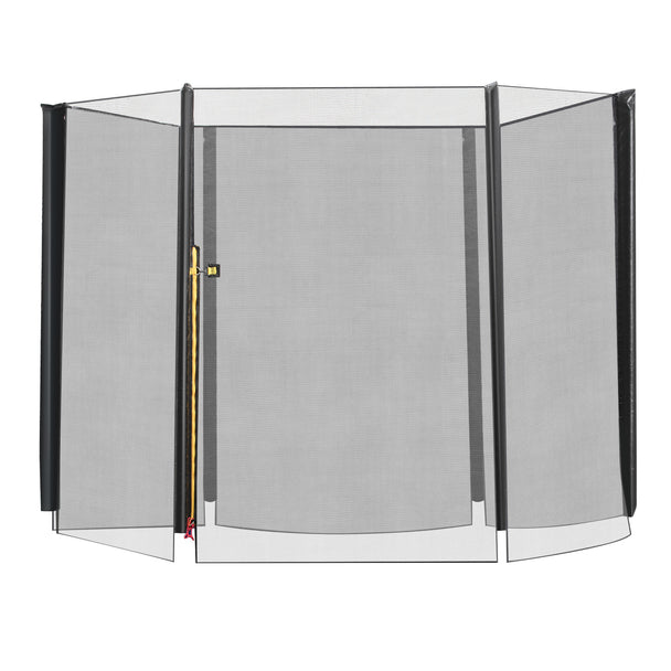 Black 8ft trampoline replacement safety net with zip entrance