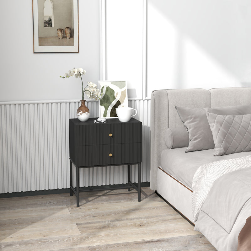 Raised ridged bedside table – image 10