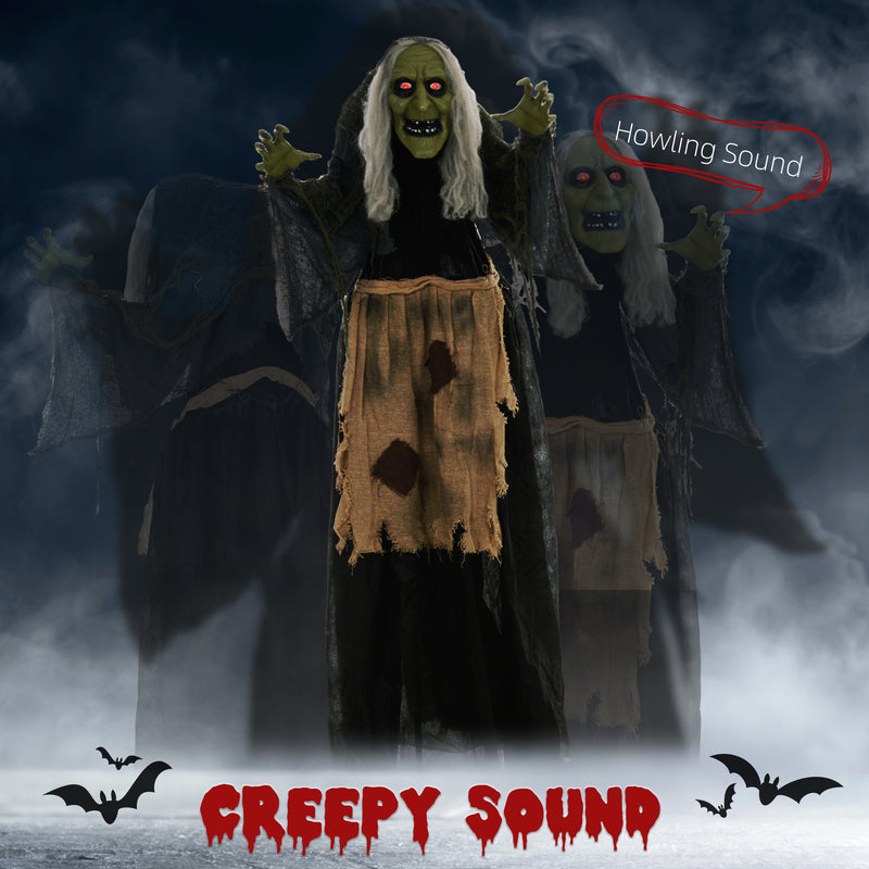 160cm Animated Hunchback Witch with Glowing Eyes & Sound – image 4 of 9