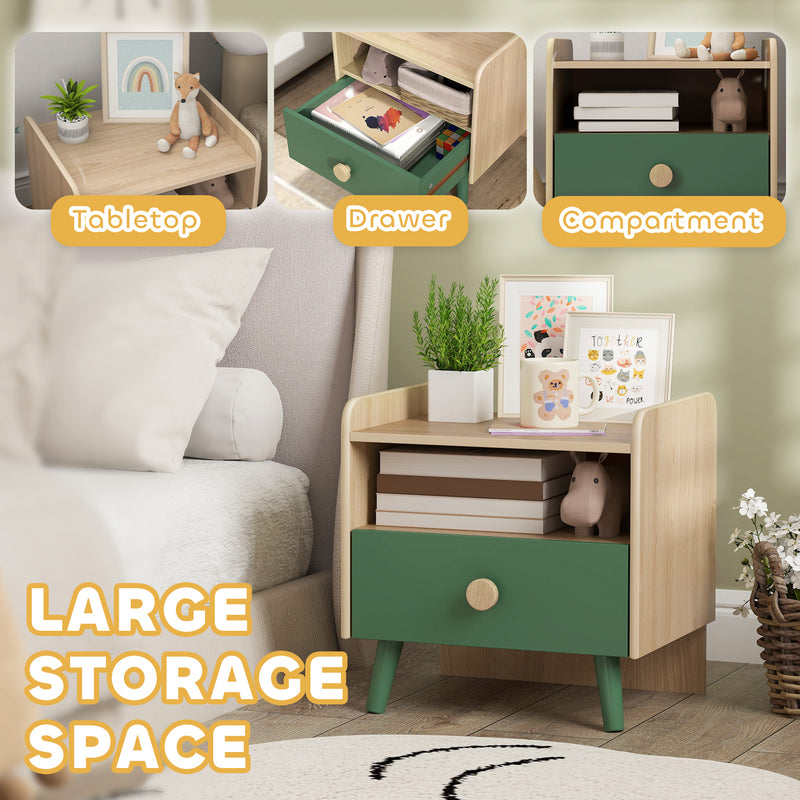 Green kids bedside table – image 4
