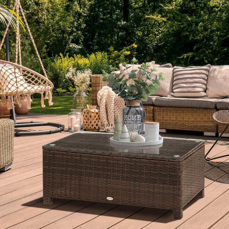 Rattan coffee table – image 2