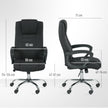 Vinsetto Linen-Look Swivel Office Chair - Black – view 3