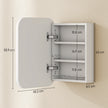 White mirrored bathroom wall cabinet – image 3