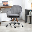 Velvet tub office chair – grey – image 8