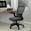 Charcoal grey mesh office chair – image 2
